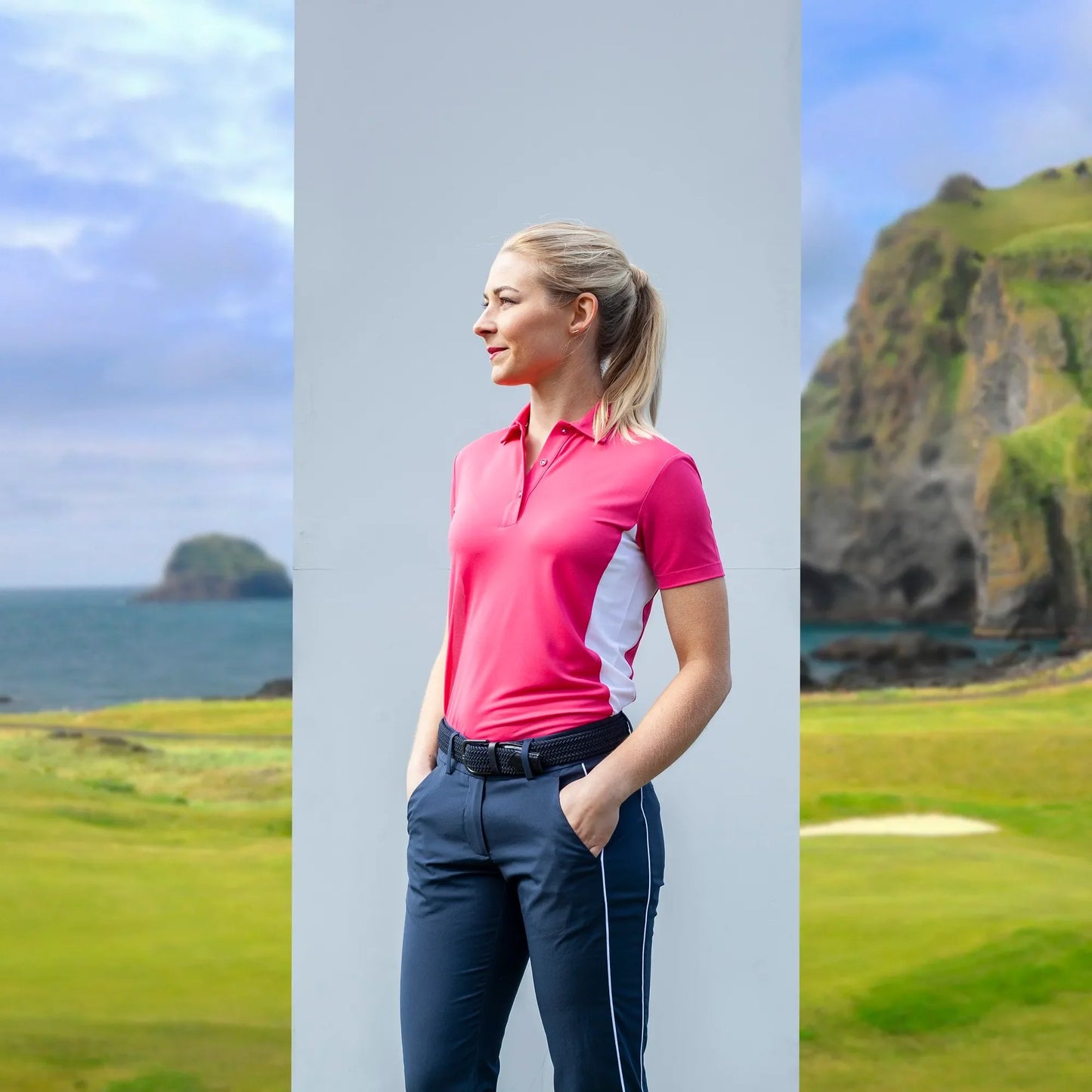 Breathable short sleeve golf shirt