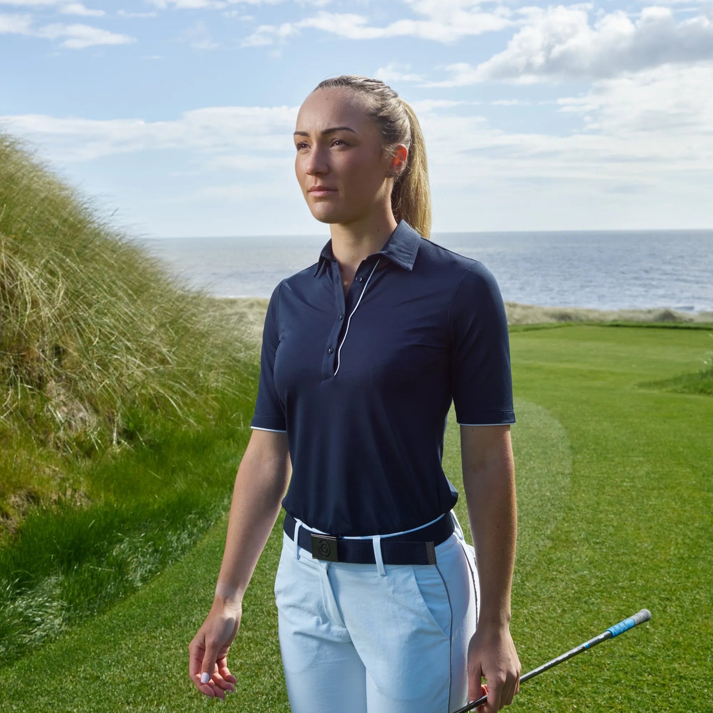 Breathable short sleeve golf shirt