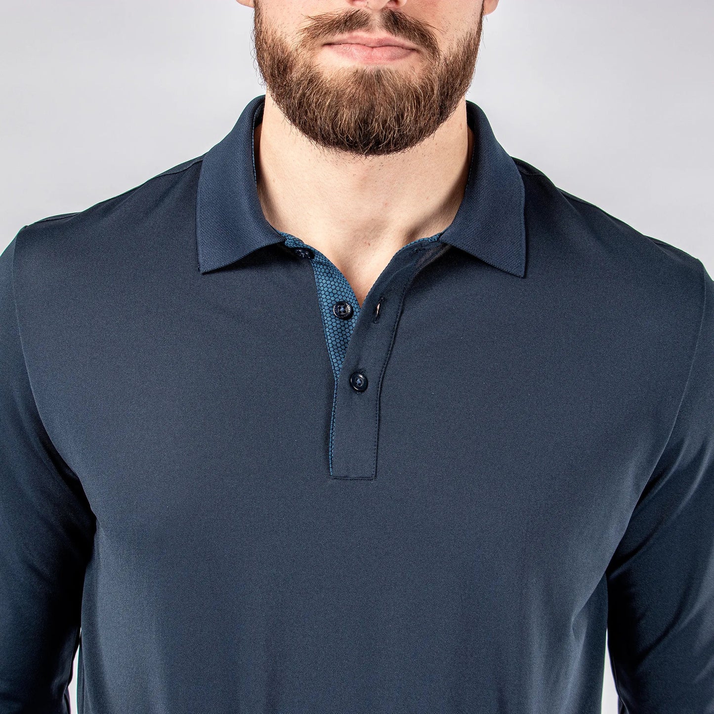 Breathable long sleeve golf shirt